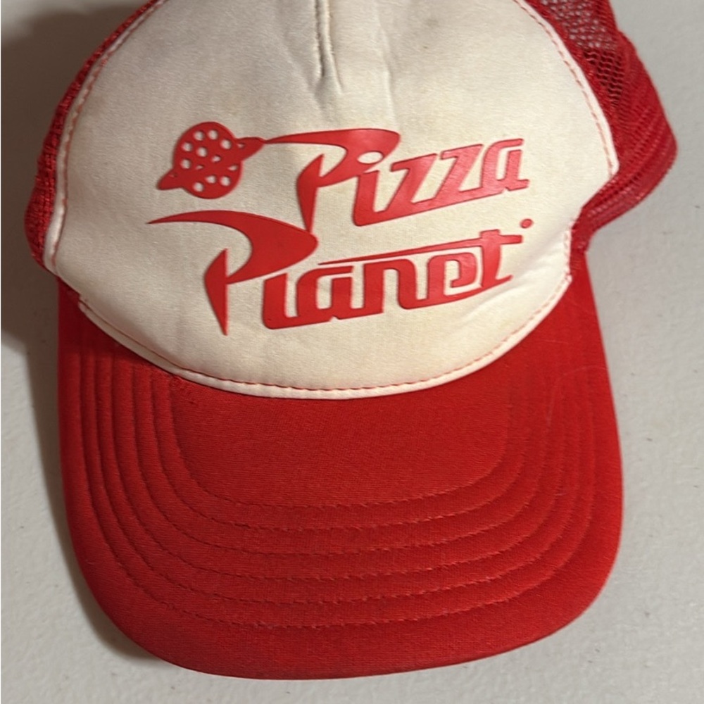 Toy Story -Pizza Planet- Red and White Trucker Hat